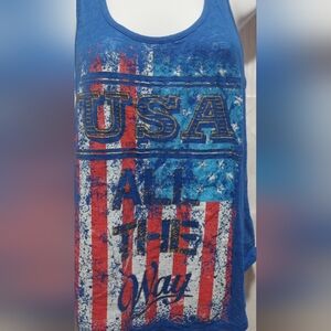Blue USA Graphic Tank Top Size Medium